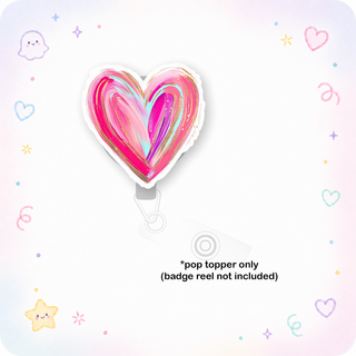 Painted Heart Pop Topper