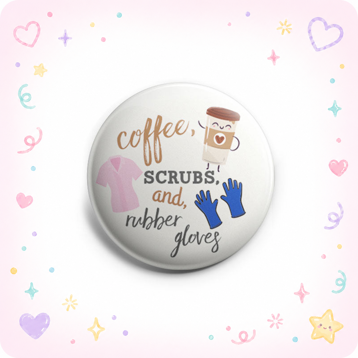 Coffee, Scrubs, and Rubber Gloves Topper - - Topperswap