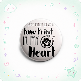 Paw Print Heart Topper
