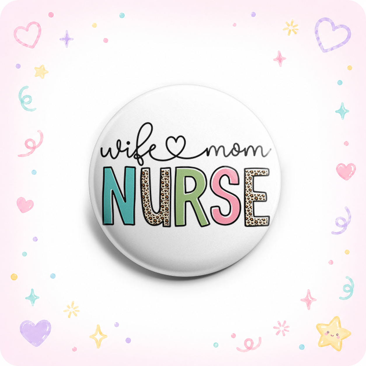 Wife Mom Nurse Leopard Topper - - Topperswap