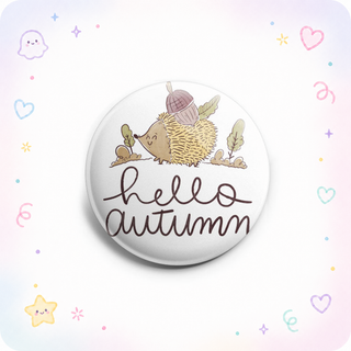 Hello Autumn Happy Hedgehog Topper