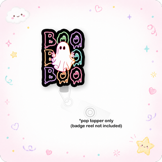 Neon Boo-tastic Ghost Pop Topper