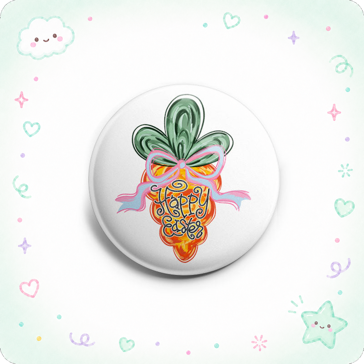 Happy Easter Carrot Topper - - Topperswap