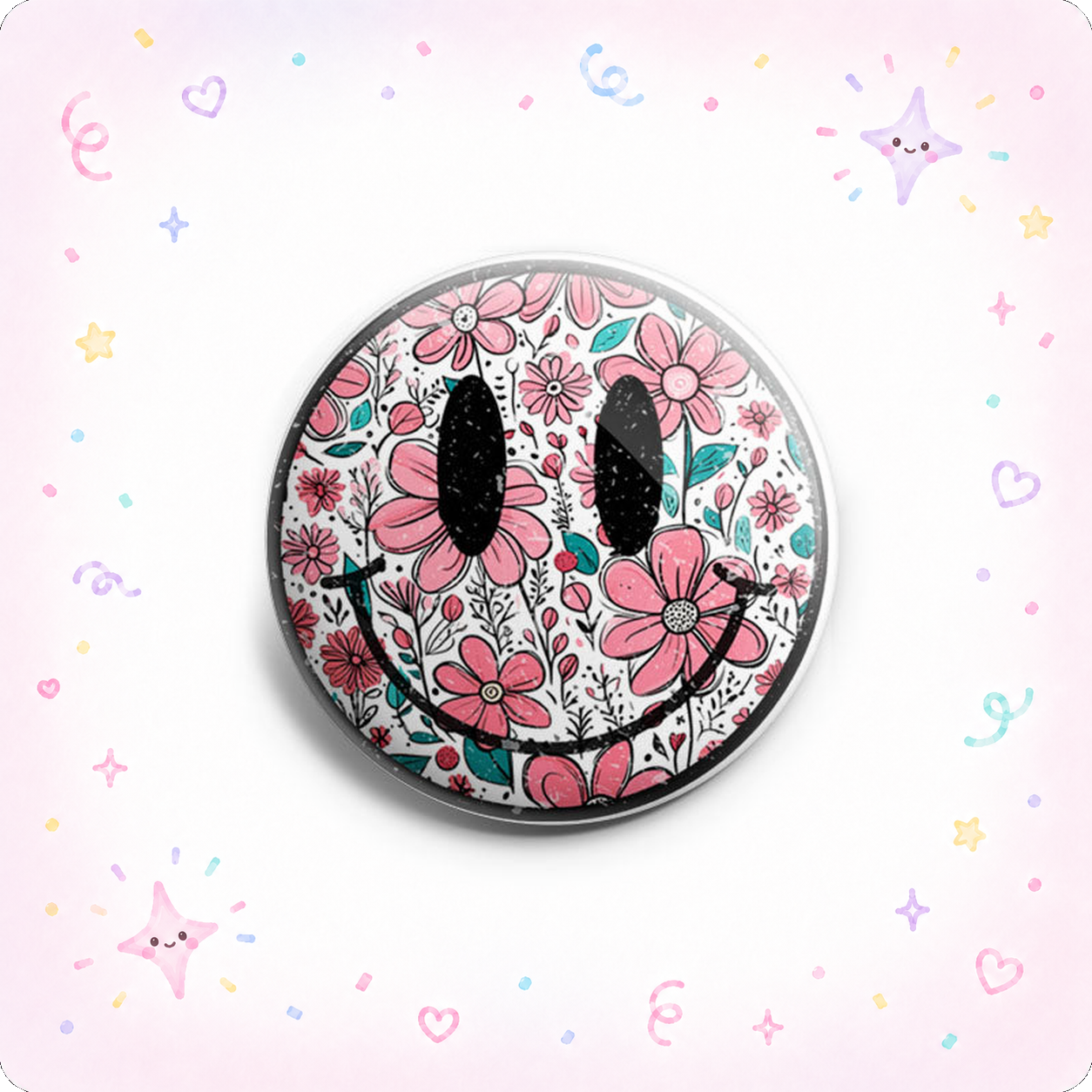 Floral Smiley Topper - - Topperswap
