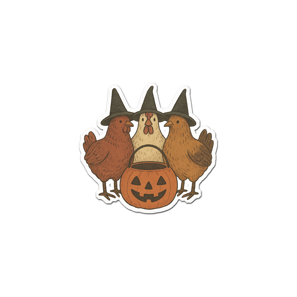 Witchy Chickens Sticker - - Topperswap