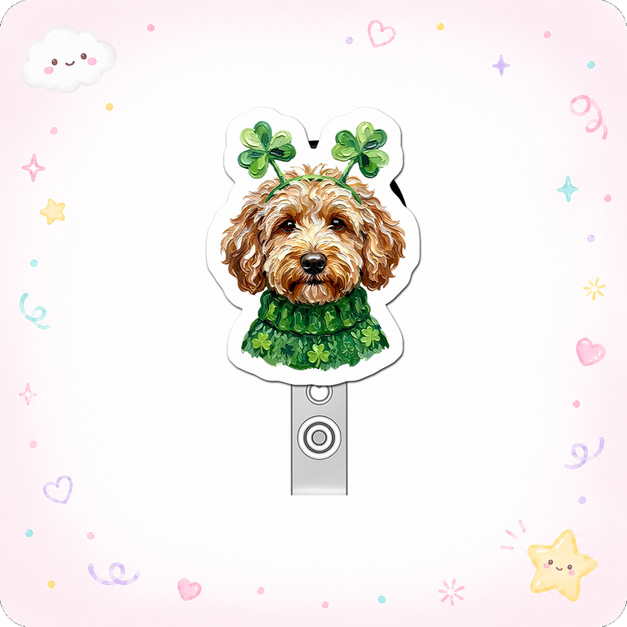 Lucky Pup Legend Pop Topper Swapfinity Retractable ID Badge Reel - - Topperswap