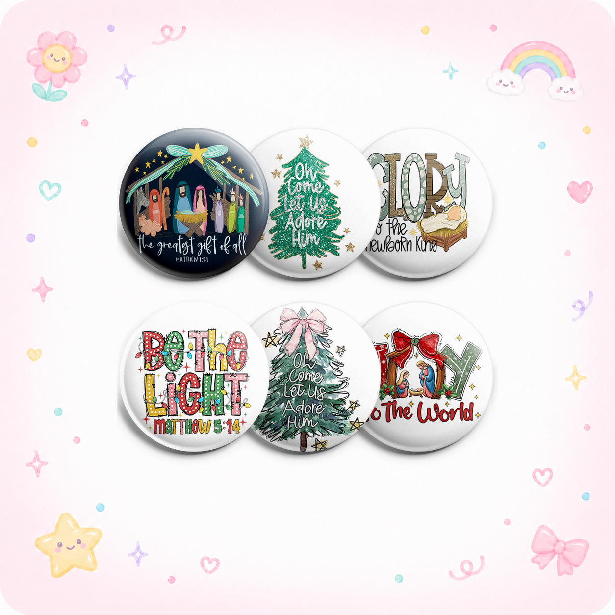 Faithful & Festive Topper 6-Pack (Save 15%) - - Topperswap