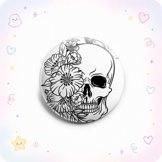 Skull X-Ray with Florals - White Topper