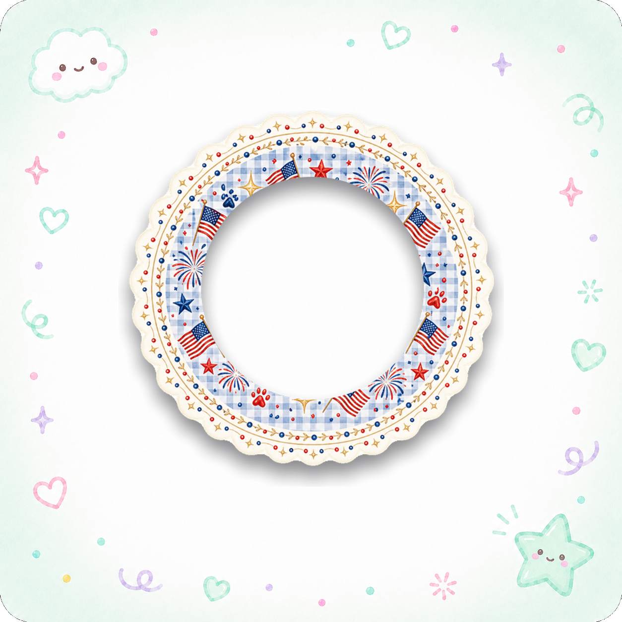 patriotic doodle dog Swapper Frame - - Topperswap