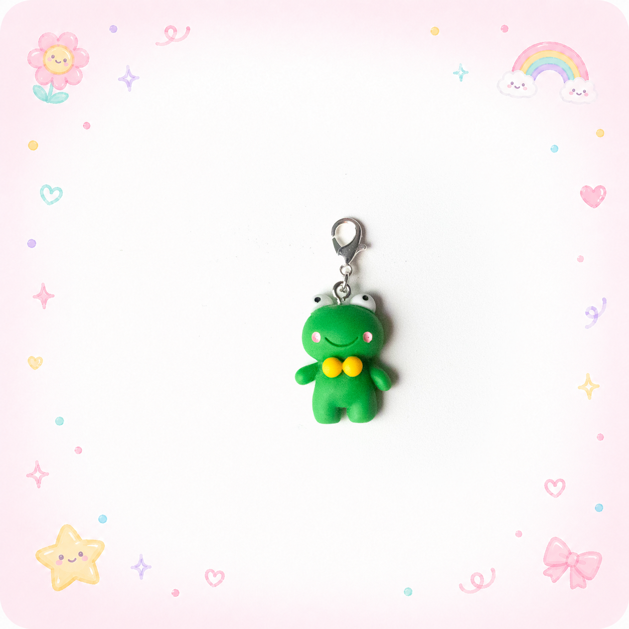 Fancy Frog Charm Badge Reel Add-on - - Topperswap
