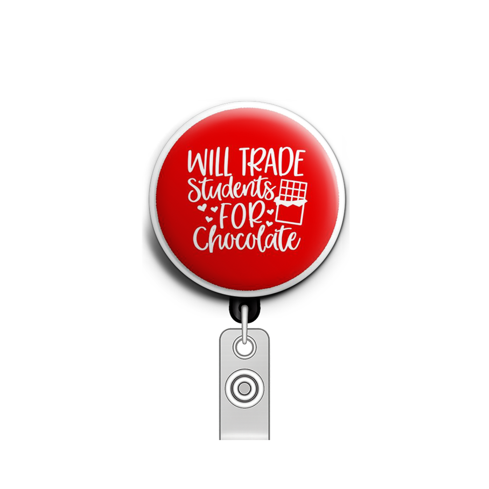 Choco-Lover Educator Swapfinity Retractable ID Badge Reel - - Topperswap