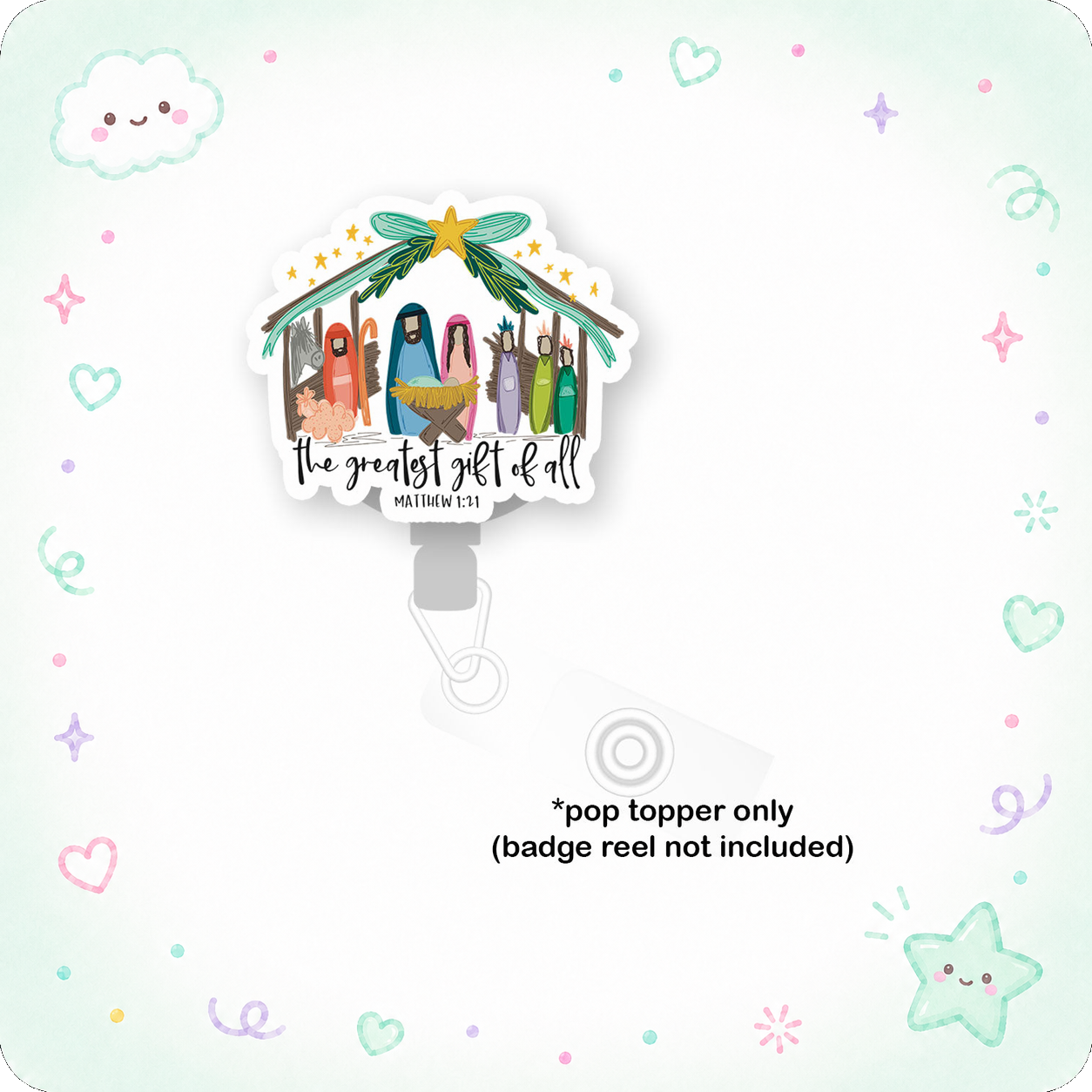 The Greatest Gift of All - Nativity Pop Topper - - Topperswap