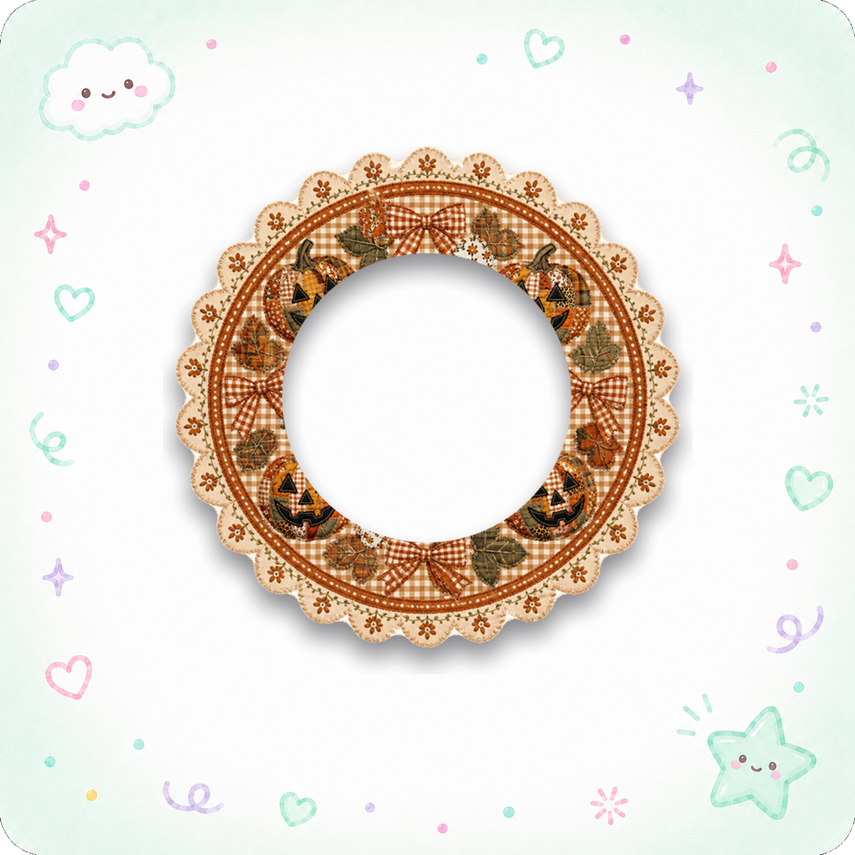 patchwork jack-o-lantern Swapper Frame