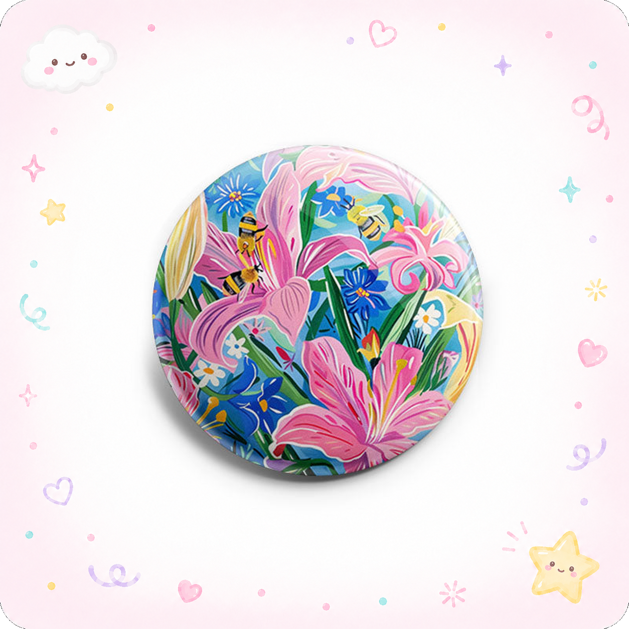 Bee & Bloom Watercolor Topper - - Topperswap