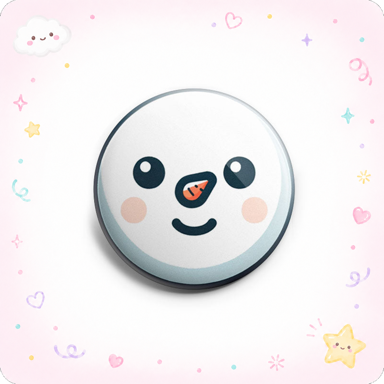 Badge-to-Snowman Face Topper - - Topperswap