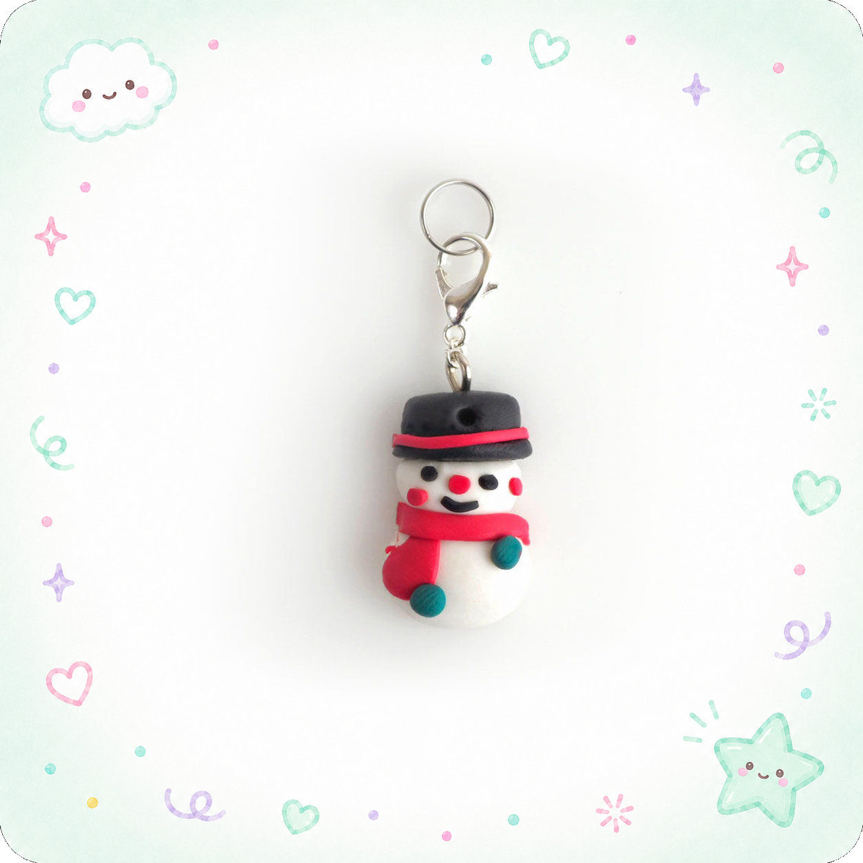 Snowman Badge Reel Add-on - - Topperswap
