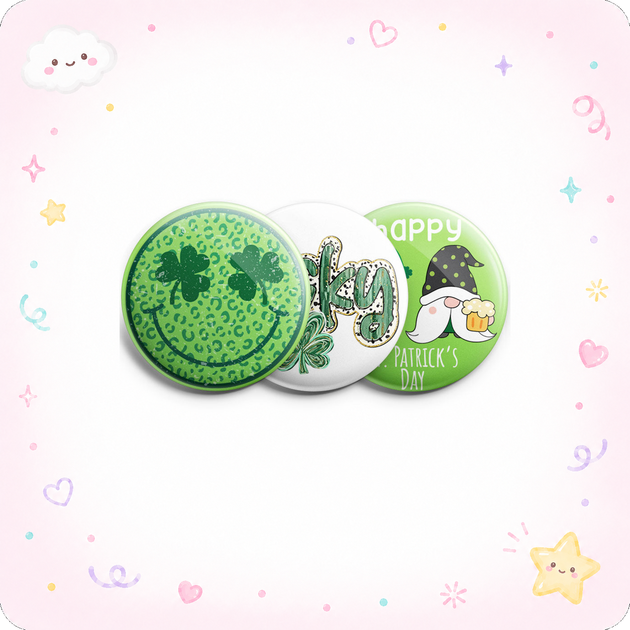Shamrock Smiles Topper 3-Pack (Save 5%) - - Topperswap