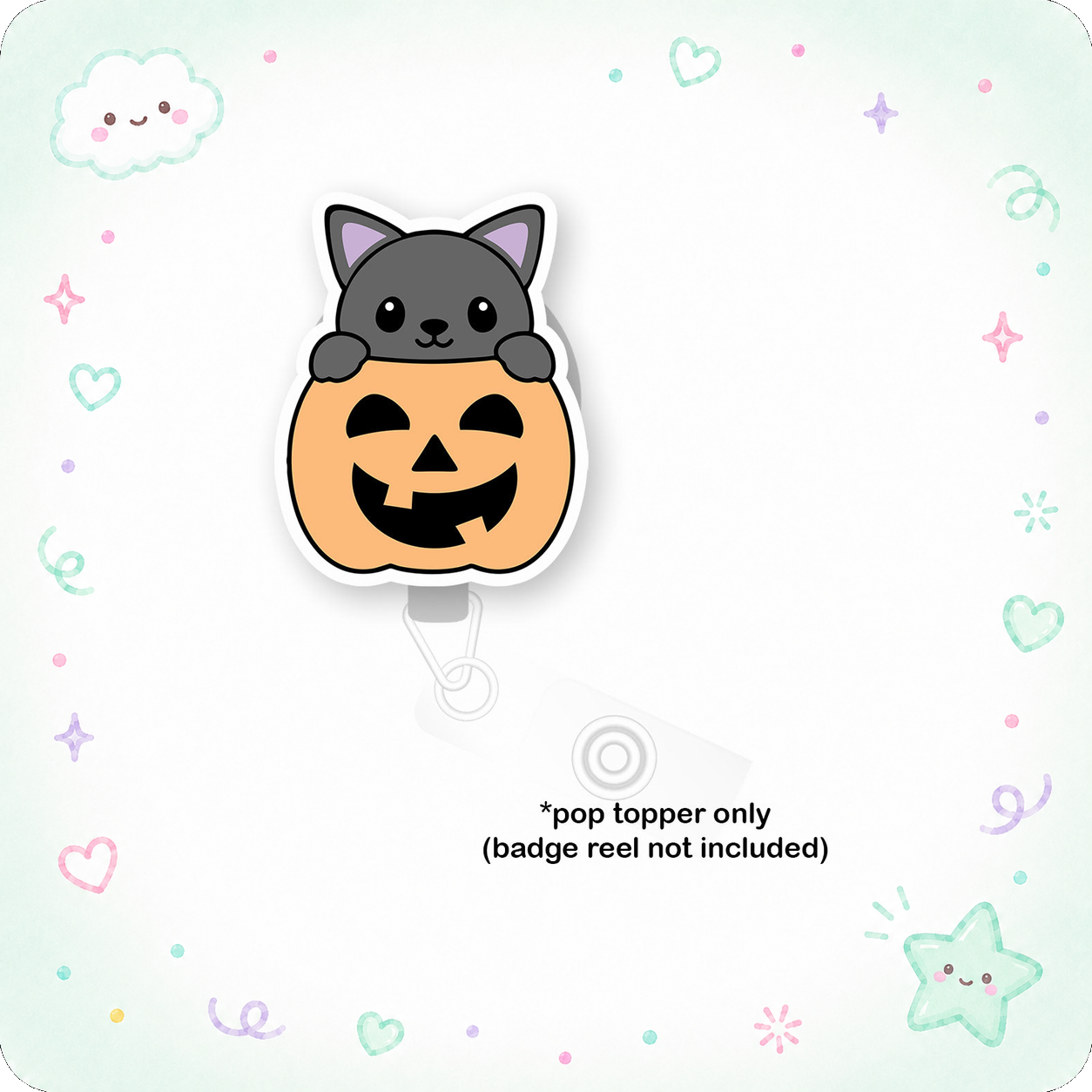 Pumpkin Peek-a-Boo Cat Pop Topper - - Topperswap