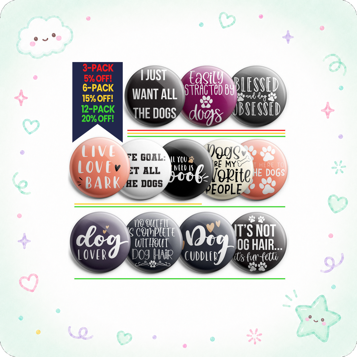 Dog Obsessed Topper Pack - - Topperswap