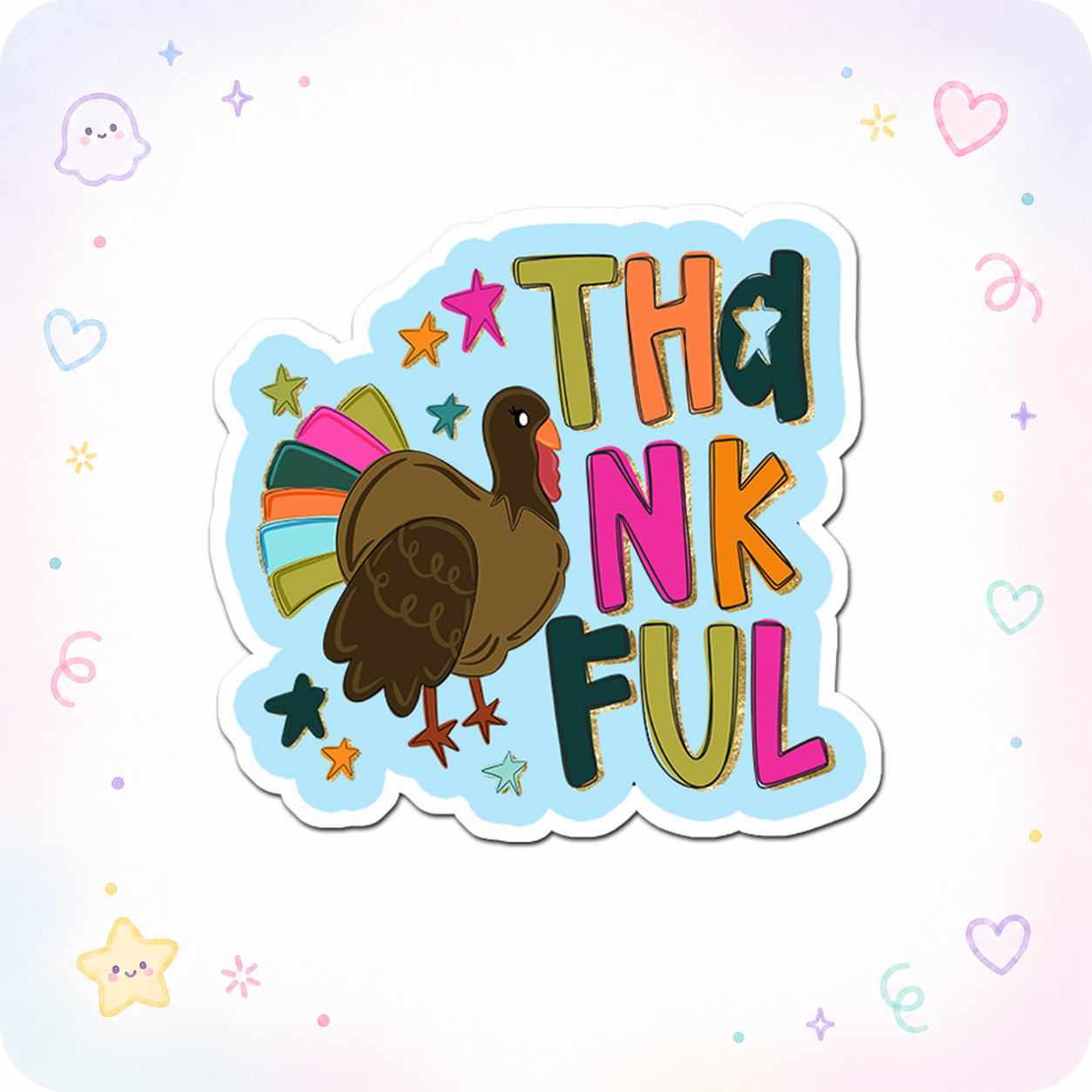 Thankful Vibes Guru Sticker - - Topperswap