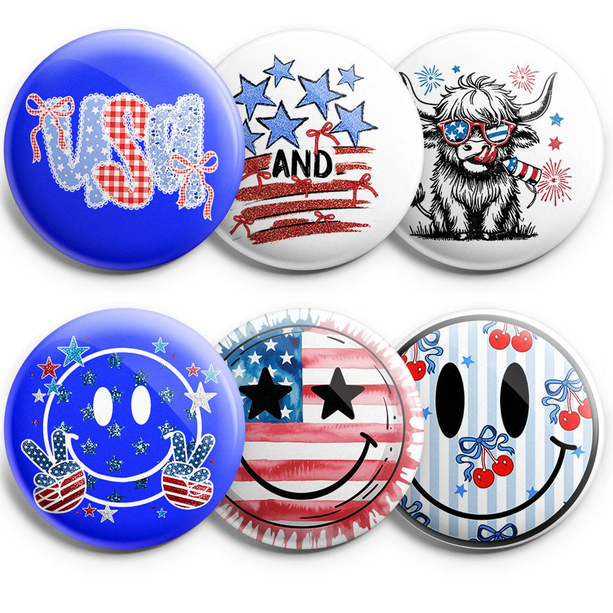 Star-Spangled Smiles Topper 6-Pack (Save 15%) - - Topperswap