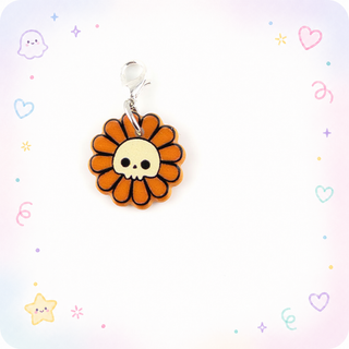 Skully Flower Charm Swapfinity Badge Reel Add-on