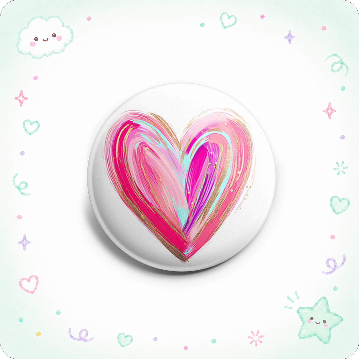 Painted Heart Topper - - Topperswap