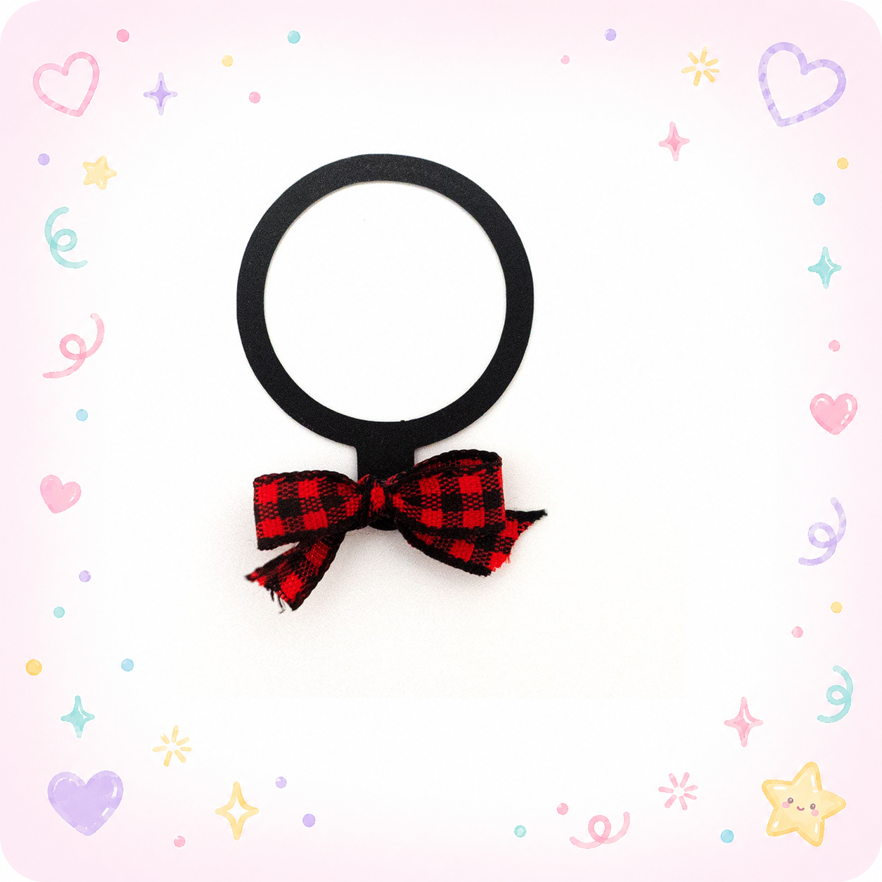 Buffalo Plaid Ribbon Swapfinity Swapper Frame - - Topperswap