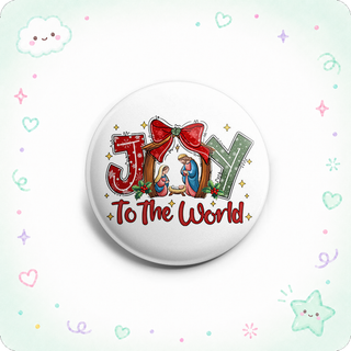 Joy to the World Sparkling Nativity Scene Topper
