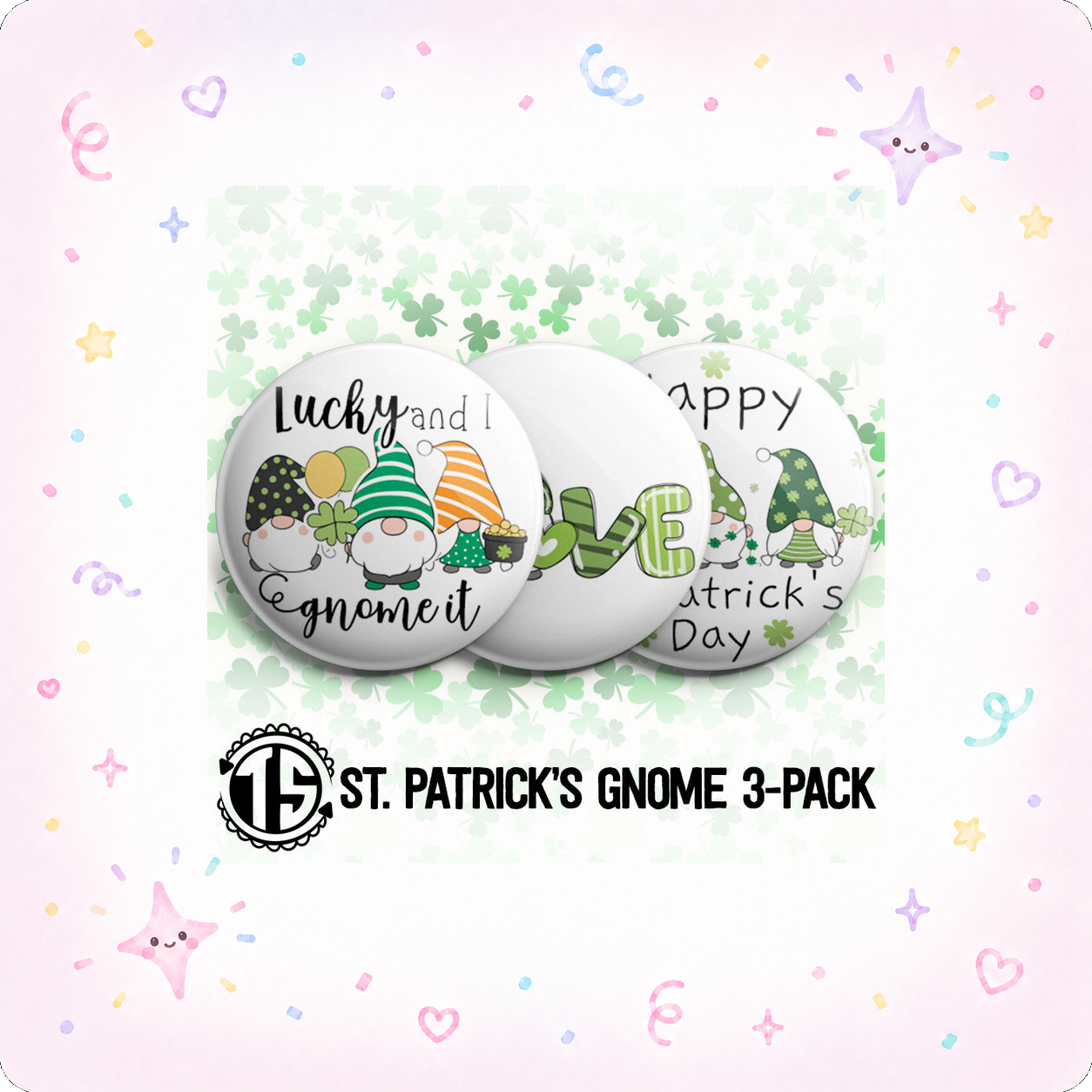 St. Patrick's Gnome 3-Pack (Save 5%) - - Topperswap