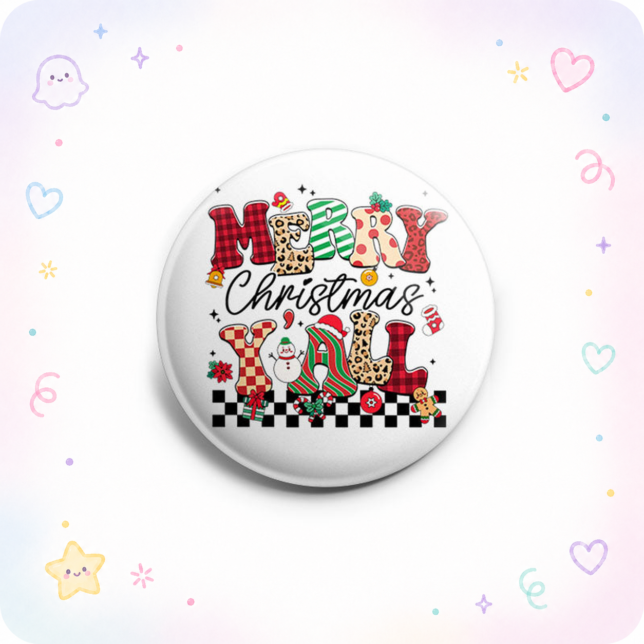 Merry Christmas Y'all - Festive Topper - - Topperswap