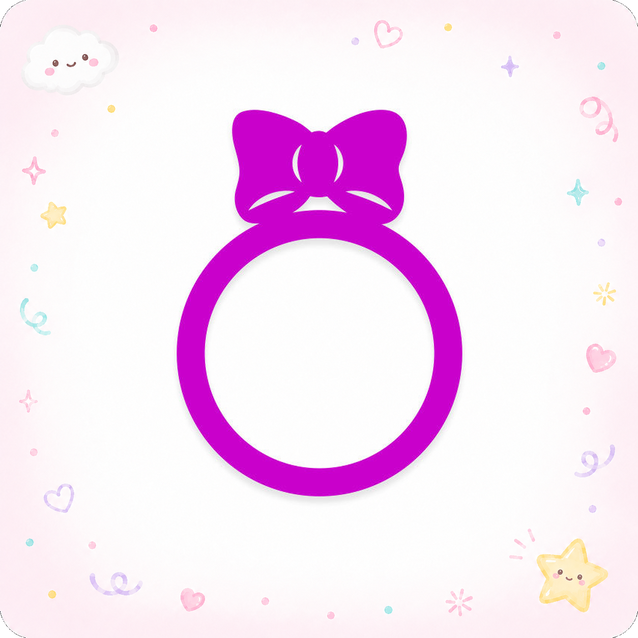 Fuchsia Pink Bow Swapfinity Swapper Frame - - Topperswap