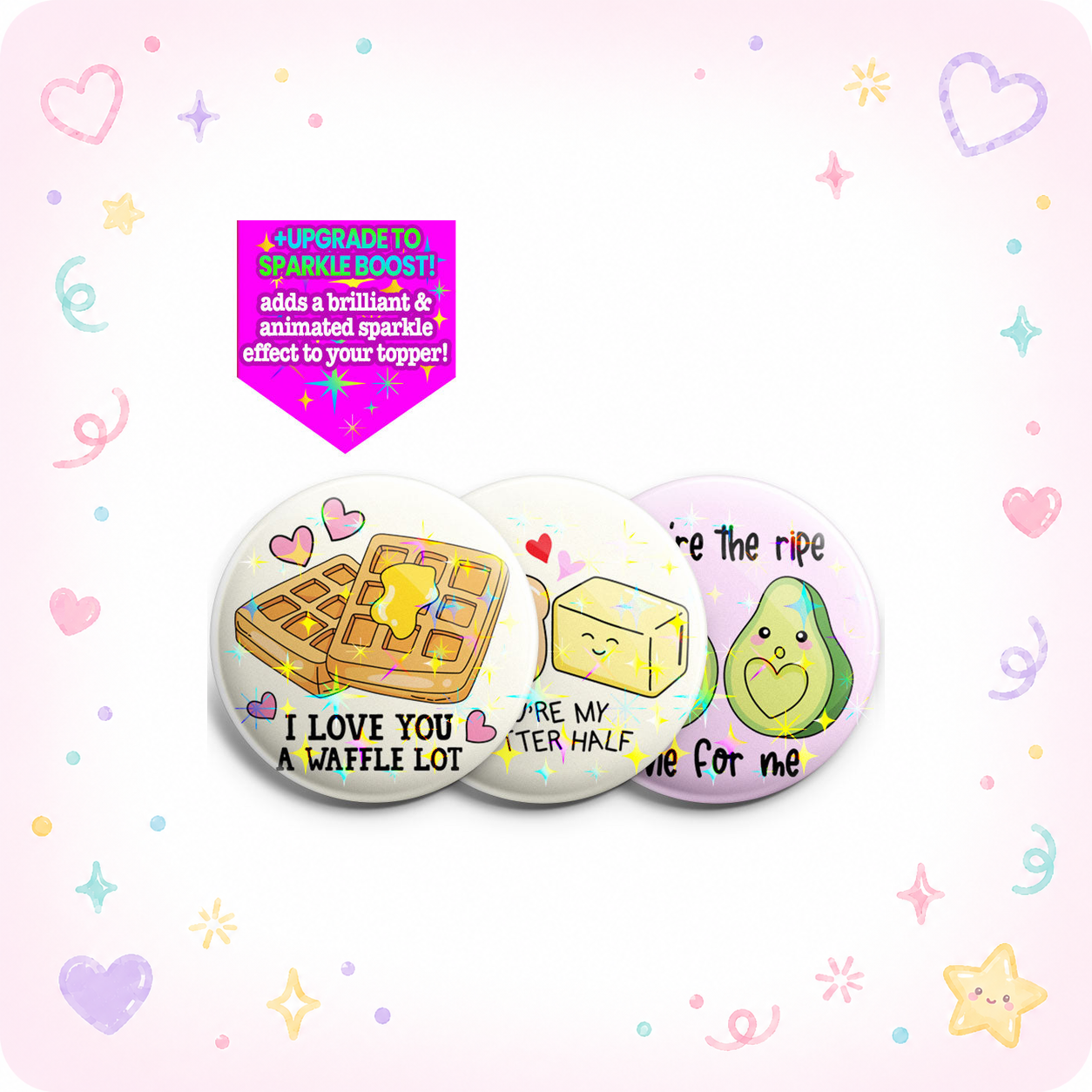 Breakfast in Love Topper 3-Pack (Save 5%) - - Topperswap