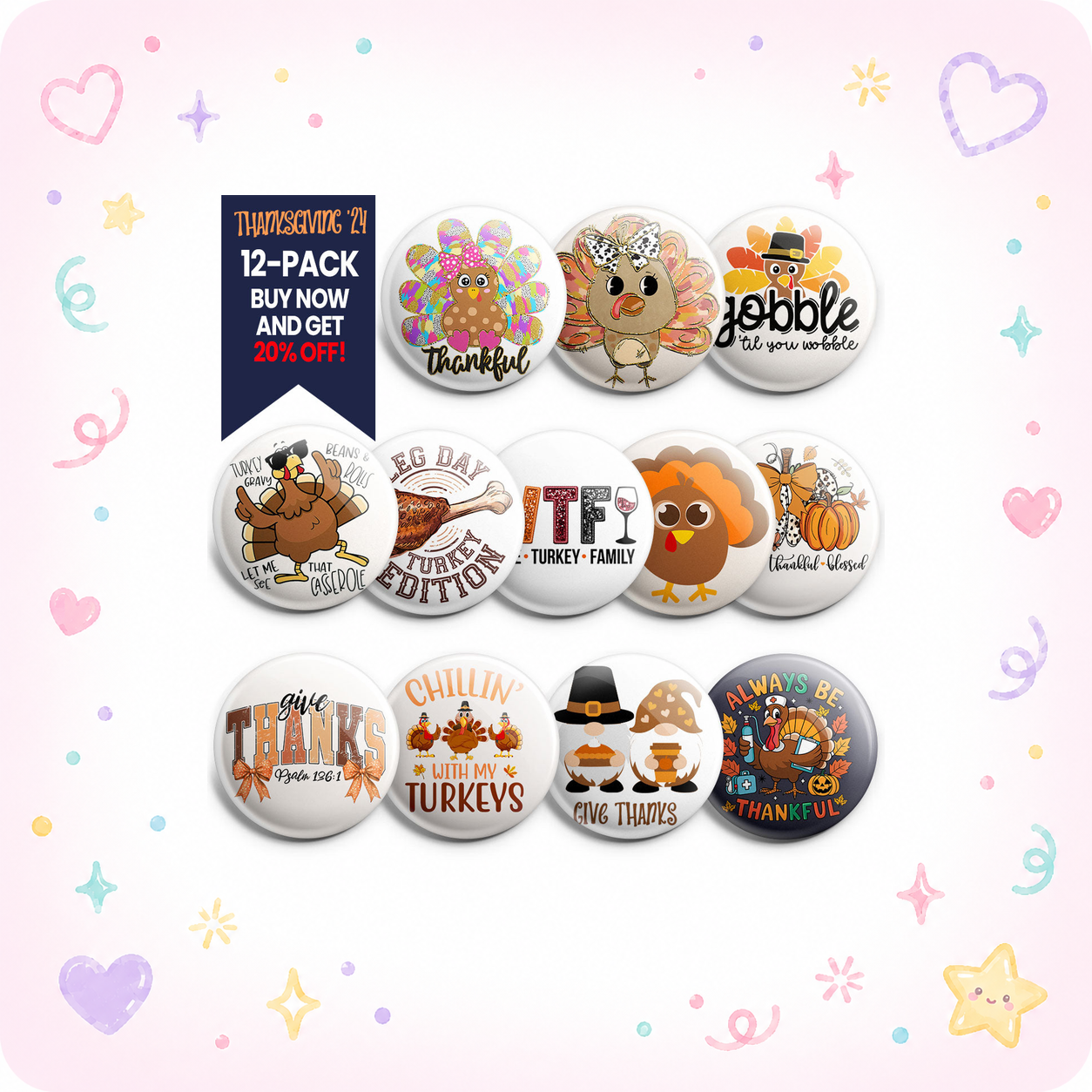 Ultimate Turkey Day Topper 12-Pack (Save 20%) - - Topperswap