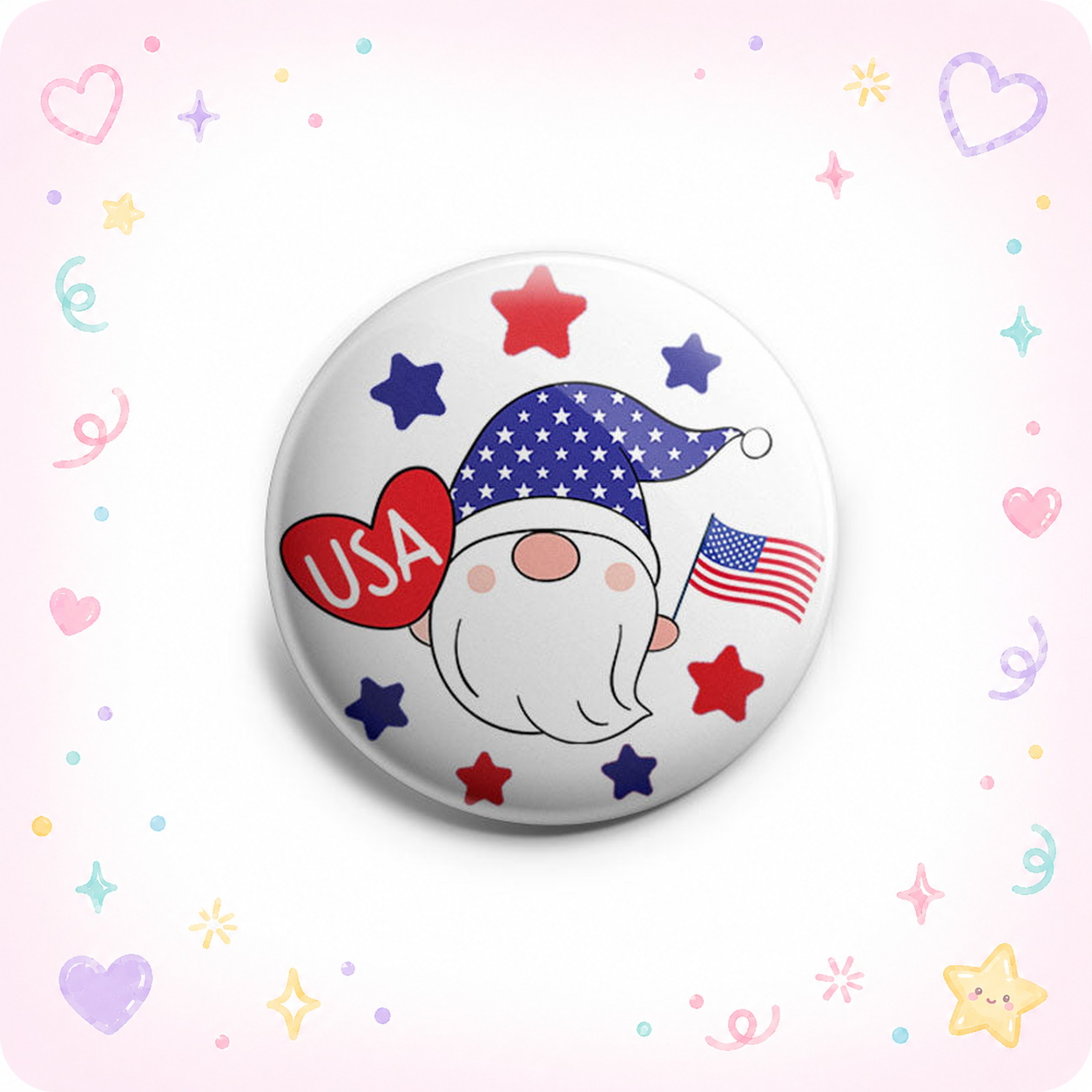 Gnome USA Heart Topper - - Topperswap