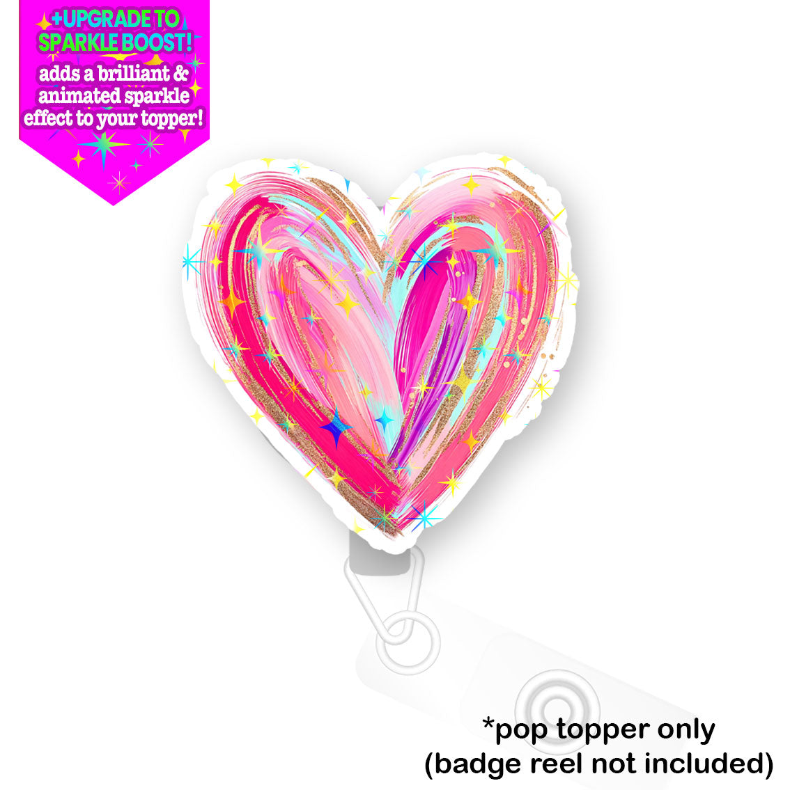 Painted Heart Pop Topper - - Topperswap