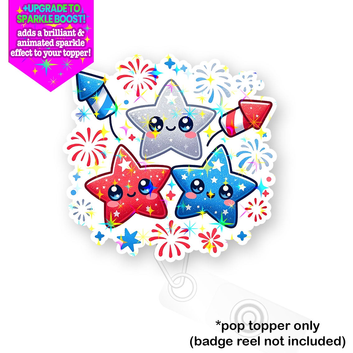 Patriotic Stars Pop Topper - - Topperswap