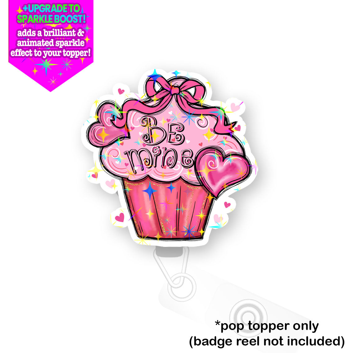 Be Mine Cupcake Pop Topper - Flex - Make it Sparkle - Topperswap