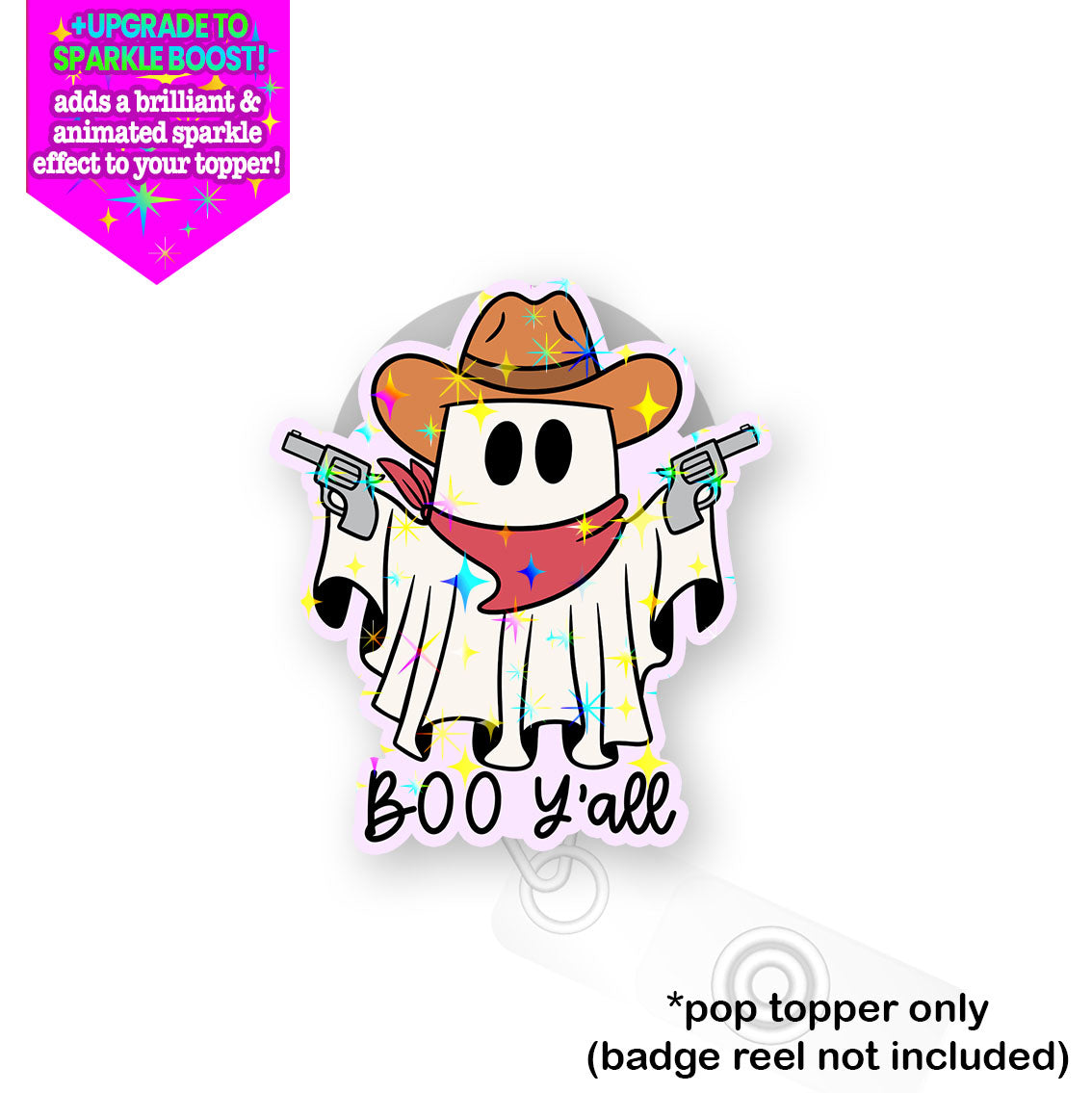 Boo Y'all Cowboy Pop Topper - - Topperswap