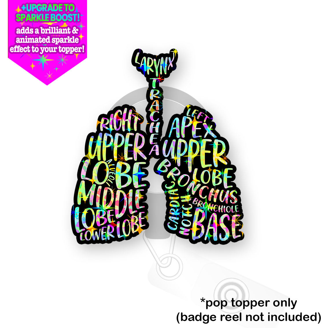 Lungs Anatomy Pop Topper - Flex - Make it Sparkle - Topperswap