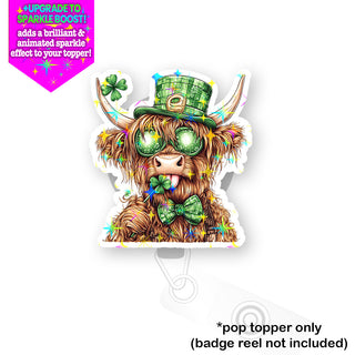 Lucky Highland Cow Pop Topper