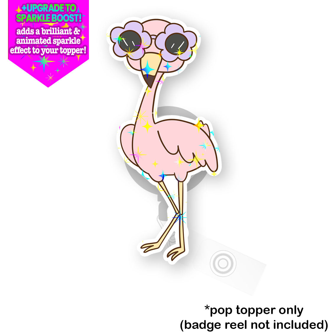 Flower Power Flamingo Pop Topper - - Topperswap