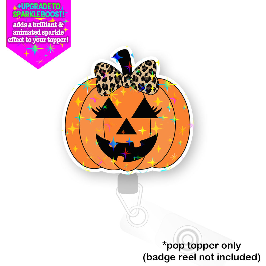 Leopard Glam Pumpkin Pop Topper - - Topperswap