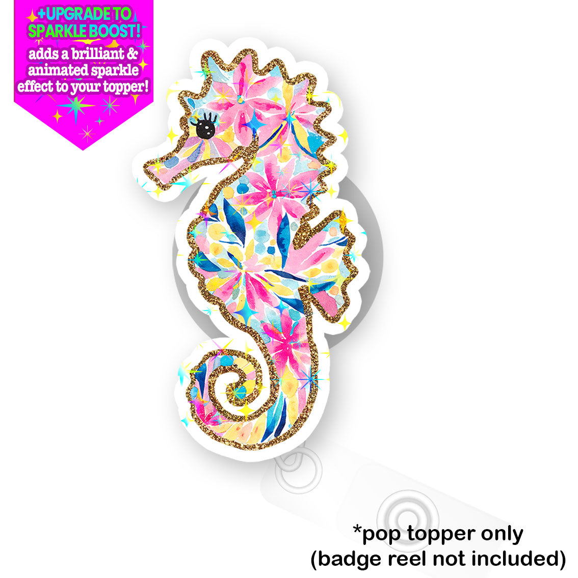 Sea You Sparkle Seahorse Pop Topper - - Topperswap