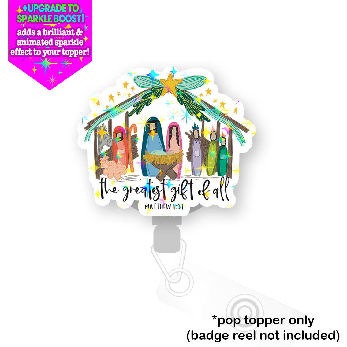 The Greatest Gift of All - Nativity Pop Topper - - Topperswap