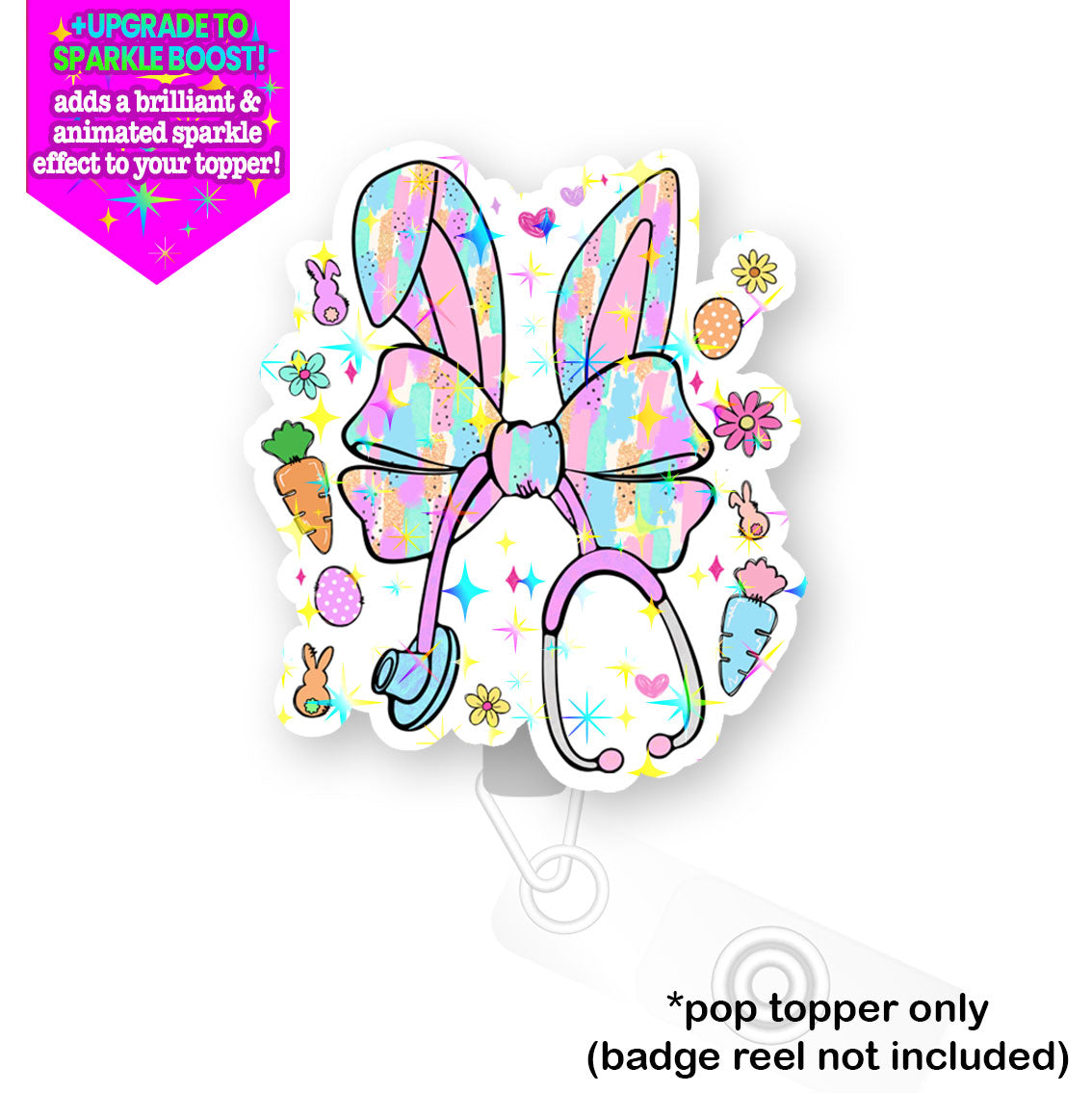 Easter Bunny Nurse Pop Topper - - Topperswap