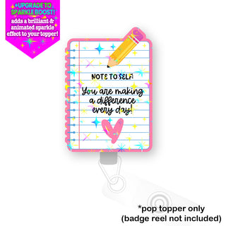 Note to Self Pop Topper