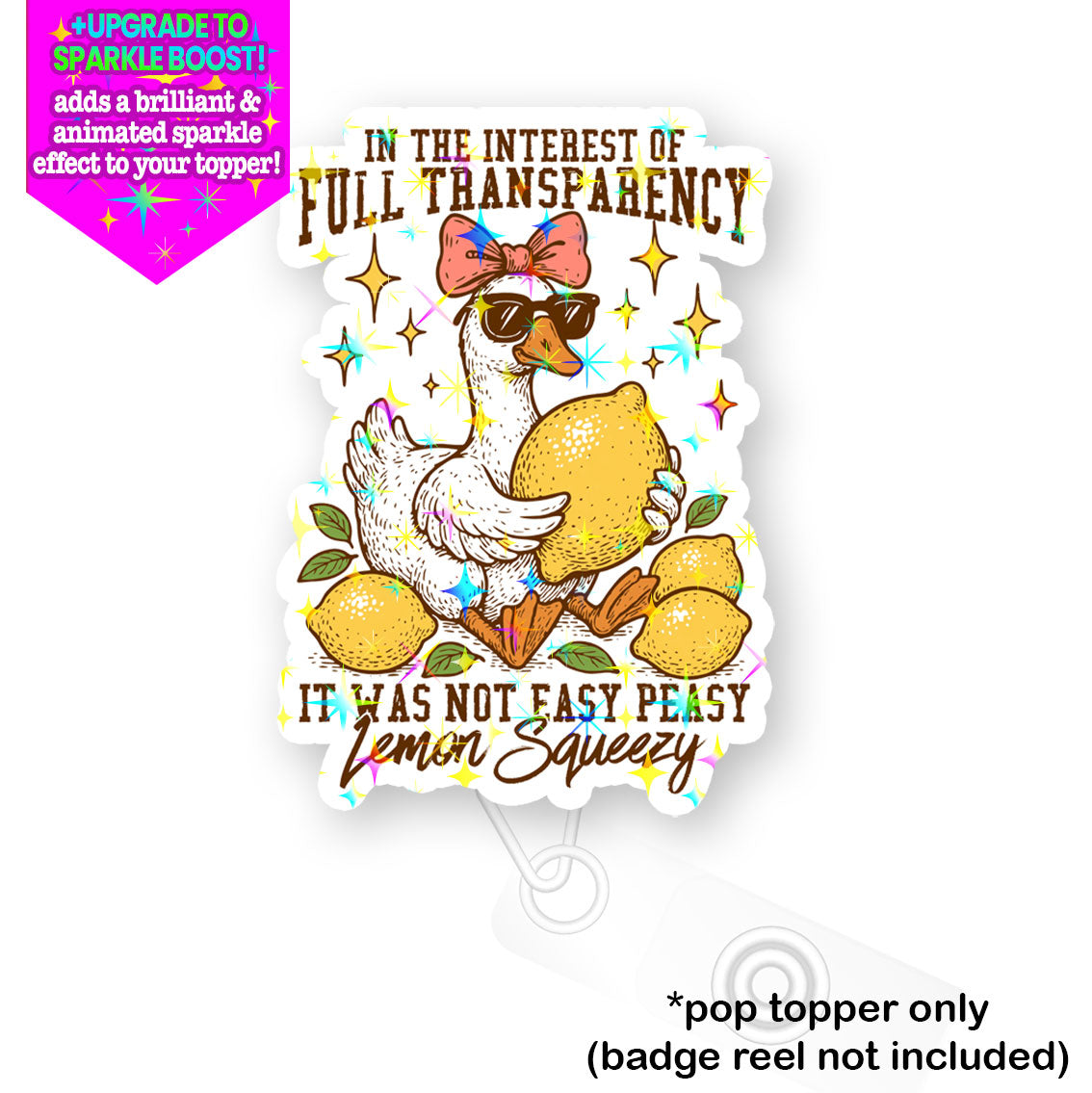 Not Easy Peasy Pop Topper - Flex - Make it Sparkle - Topperswap