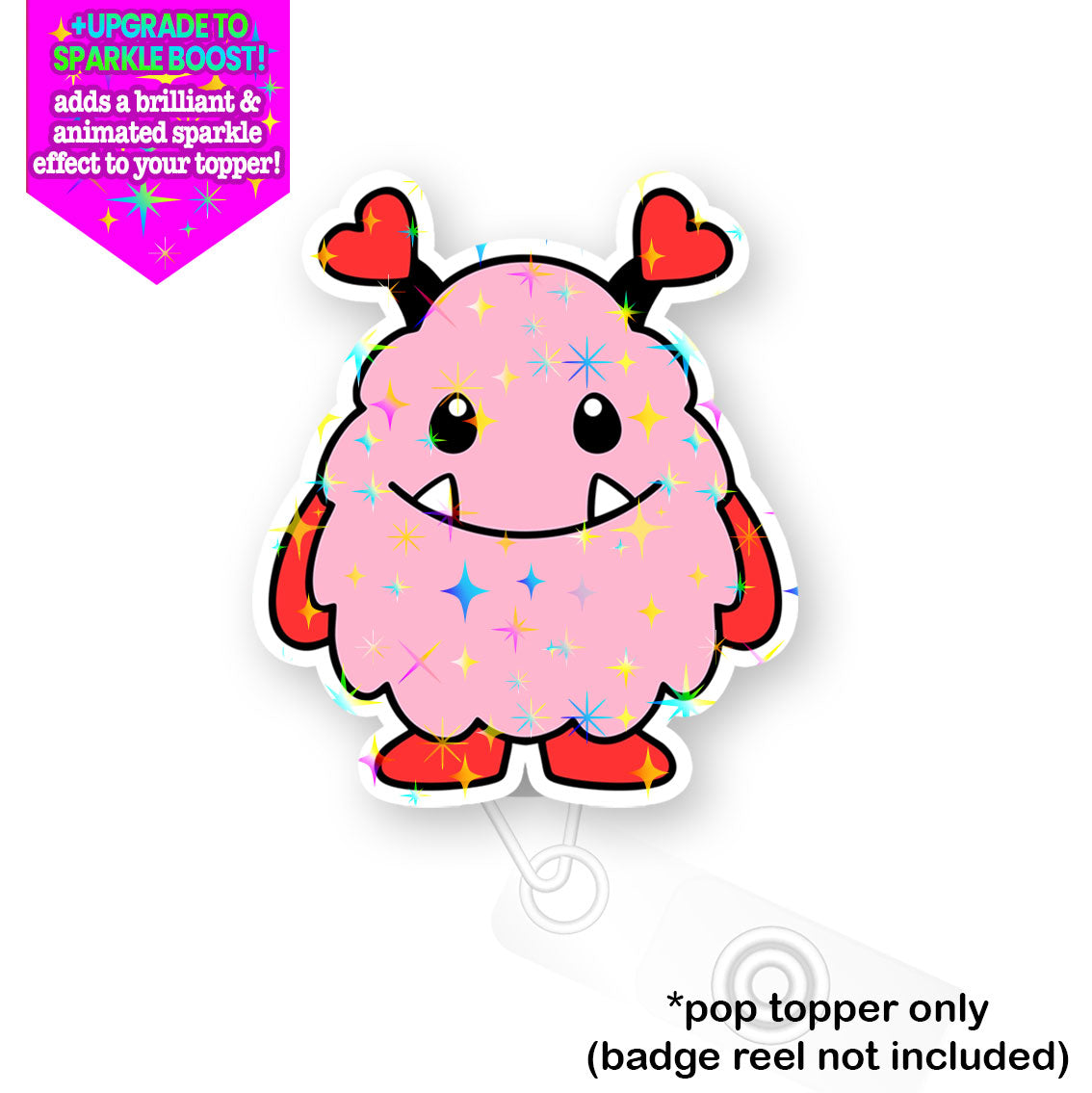 Monster Valentine Pop Topper - Flex - Make it Sparkle - Topperswap