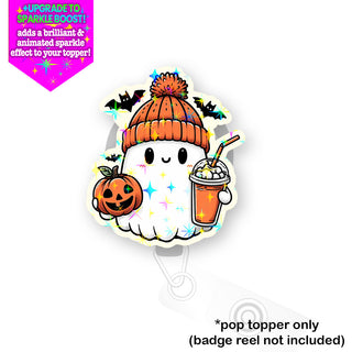 Pumpkin Ghost Vibes Pop Topper